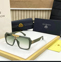 Luxury Oversized Square Sunglasses – Matte Olive Edition